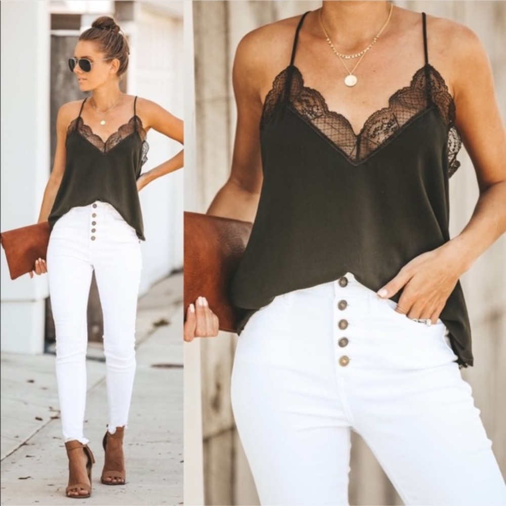 RE-STOCK “Savannah” Lace cami black - Picture 2 of 5